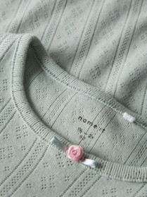 NAME IT T-shirt Silke Aqua Gray
